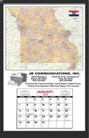 Custom Small State Maps Year-In-View Calendar - Iowa, 20 1/2" W x 28 1/2" H