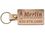 Custom Large Rectangle Natural Leather Riveted Key Tag, Price/piece