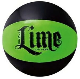 Custom Inflatable Lime Green & Black Beach Ball (16")