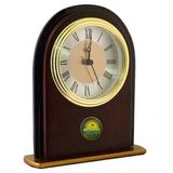Custom Vertical Mahogany Desk Clock