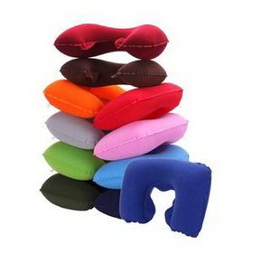 Custom Travel Inflatable Neck Pillow, 17 3/8" L x 10 5/8" W