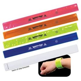 Illini Custom Reflective Safety Slap Bracelet, Pad Printed, 11 7/8" L X 1 1/8" W