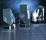 Custom Pentagon Awards optical crystal award trophy., 5
