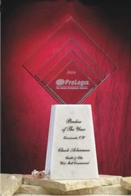 Custom Glass Top Achievement Award (15")