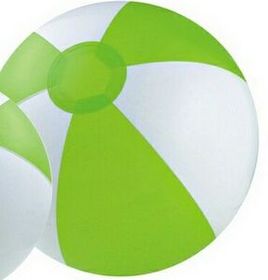 Custom 16" Inflatable Alternating Green & White Beach Ball