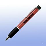 Custom Wood Ballpoint Pen w/ Black Grip (Engraved)
