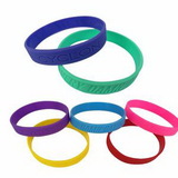 Custom Debossed Silicone Bracelet / Wristband, 8