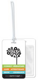 Custom Extra Thick Plastic Stock Tag .060 white styrene, 2.75" x 4.5", 1 color on front, Clear pocket back