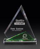 Custom Tipping Point Crystal Award, 6