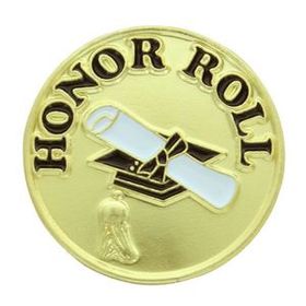 Blank Scholastic Award Pin (Honor Roll), 3/4" Diameter
