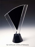 Custom Flame Optical Crystal Award Trophy., 12.5