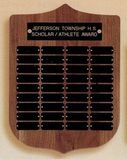 Custom Perpetual Series Plaque w/ 36 Individual Brushed Brass Plates (12