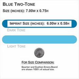 Custom 7" Two Tone Blue Foam Cushion Emery Boards