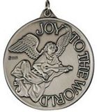 Custom Joy To The World Ornament/ Medallion (Angel) Brass or Nickel-Silver