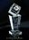 Custom Cube Tower Optical Crystal Award Trophy., 9.5" L x 2.75" Diameter, Price/piece