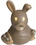 Custom Rubber Chocolate Bunny Duck, 3 3/8" L x 3 3/8" W x 3 3/4" H, Price/piece