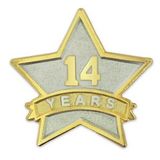 Blank Year Of Service Star Pin - 14 Year, 7/8