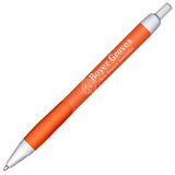 Custom Caramba Good Write Ballpoint Pen (Orange/White Trim)