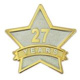 Blank Year Of Service Star Pin - 27 Year, 7/8