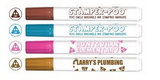 Custom Stamper-PoosPoop Emoji Washable Stamping Markers w/Full Color Decal, 5