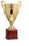Custom Gold Plated Aluminum Cup Trophy w/ Wood Base (22"), Price/piece