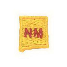 Custom State Shape Embroidered Applique - New Mexico