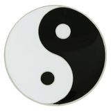 Blank Taoism Yin Yang Enamel Pin, 7/8