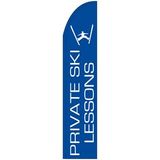 Blank Private Ski Lessons 3' x 15' Half Drop Feather Flag