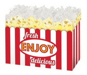Blank Fresh Popcorn Large Basket Box, 10 1/4" L x 6" W x 7 1/2" H