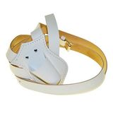 Custom Single Harness Leather Carrying Belts, White