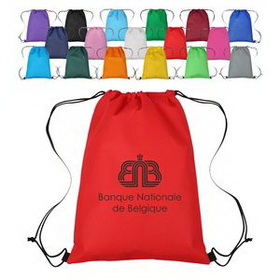 Custom Non Woven Promotional Drawstring Backpack, 18" L x 14" W
