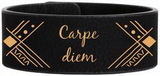 Custom BLACK/GOLD Laserable Leatherette Cuff Bracelet, 9 1/2