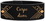 Custom BLACK/GOLD Laserable Leatherette Cuff Bracelet, 9 1/2" L x 1" W x 3/32" Thick, Price/piece