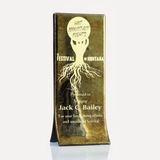 Custom Gold Double Fusion Art Glass Award, 6