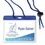 Custom Color Coded Name Tag w/ Cord Lanyard - Small, Price/piece