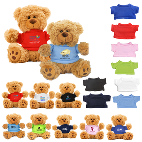 Custom 6" Plush Teddy Bear W/ T-Shirt