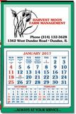 Custom Border Apron Calendar w/ Green Border & Large Date & H Pad - Thru 5/31/12