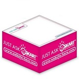 Custom Ad Cubes Memo Note Pad W/ 2 Colors & 1 Side (3.875