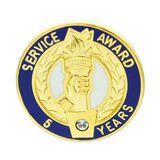 Blank Service Award Lapel Pin (5 Years of Service w/Swarovski Crystal), 3/4