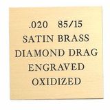 Custom Satin 85/15 Brass Engraving Sheet Stock (12