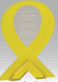 Custom Yellow Ribbon Stand Up Award (8")
