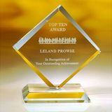 Custom Awards-optical crystal award/trophy 7-1/4 inch high, 7