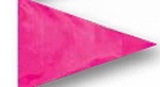 Custom Fluorescent Pink Vinyl Bike Pennant Flag Only w/ Pole Sleeve
