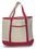 2 Tone Canvas Tote Bag w/ Interior Zipper Pocket - Blank (22"x16"x6"), Price/piece