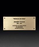 Custom Gold Tone Engraved Plate (Up To 12 Sq. Inch), 1/16