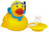 Custom Rubber Sea Diver Duck W/ Bath Tub Plug