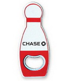 Custom Bowling Pin Shape Bottle Opener with Magnet