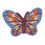 Custom Floral Embroidered Applique - Blue Butterfly, Price/piece