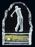 Custom Male Golf Glass Iceberg Award (4.25