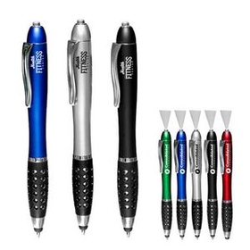 Custom Gripper Stylus Pen with LED Light, 0.60" W x 5.5" L
